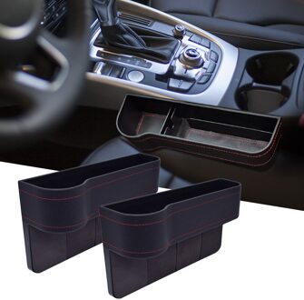 Car Seat Gap Storage Box Cup PU Leather Pocket Catcher Organizer Phone Bottle Cups Holder Multifunctional Car Accessories