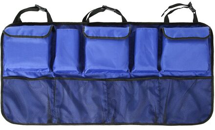 Car Seat Terug Storage Opknoping Bag Suv Auto Waterdichte Opslag Opbergdoos Netto Zak In-Auto Levert blauw groot