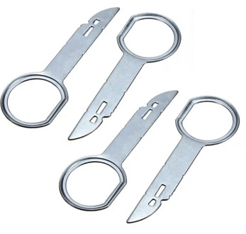 Car Styling 4Pcs Radio Removal Key Pin Tool Stereo Head Unit Audio Tools For VW Audi Keys Extraction Tools