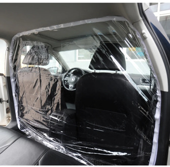 Car Taxi Isolation Film Plastic Anti-Fog Full Surround Protection Cover Cab Front Rear PVC Film To Block The Spread Of Saliva