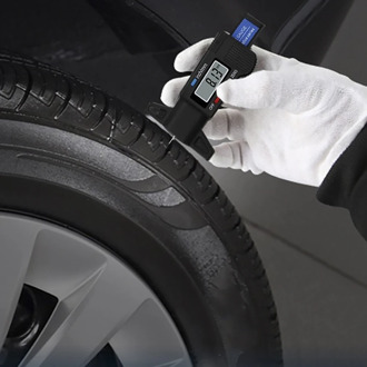 Car Tire Tester Brake Shoe Pad Wear Digital Tyre Depth Gauge Tread Monitor Auto Tires Pressure Measurement Tire Wear Detection