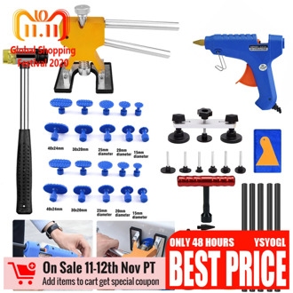 Car Tools Paintless Hail Removal Dent Lifter T-bar Tools Glue Gun Car Body Repair Kit Set Sheet Metal Dent Repair Package