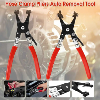 Car Water Pipe Hose Removal Tool Flat Band Ring Type Hose Clamp Pliers Swivel Jaw Auto Hose Straight Throat Car Repair Tools