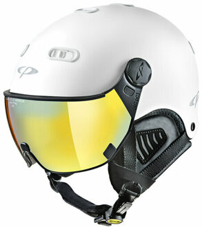 Carachillo Skihelm met Vizier wit | Extra veilig! | Meekleurend & Polariserend vizier