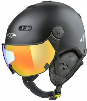 Carachillo skihelm zwart met single spiegel vizier (2 Keuzes)