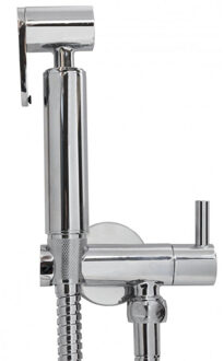 Caral ronde handdoucheset voor bidet, chroom