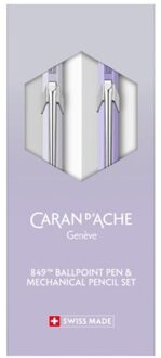 Caran d'ache Caran d' ache 849 balpen & 844 vulpotlood set, blooming lavender