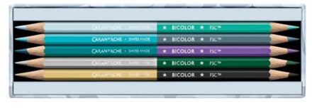 Caran d'ache Caran d' ache bicolor kleurpotloden set, alpine frost