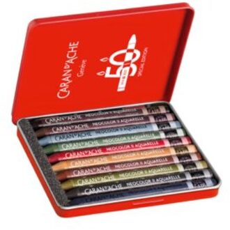 Caran d'ache Caran d' ache neocolor ii special edition auquarelkrijtjes, dark 10 stuks