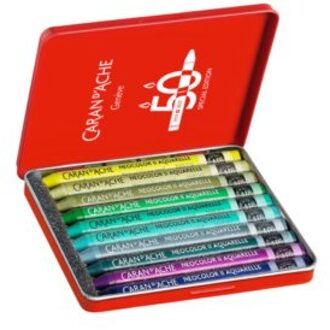 Caran d'ache Caran d' ache neocolor ii special edition auquarelkrijtjes, lush 10 stuks