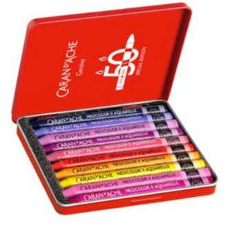 Caran d'ache Caran d' ache neocolor ii special edition auquarelkrijtjes, pop 10 stuks
