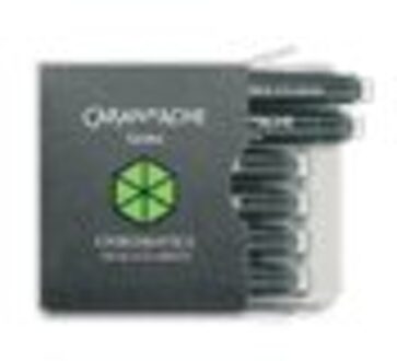 Caran d'ache vulpenvulling chromatics per 6 stuks, delicate green