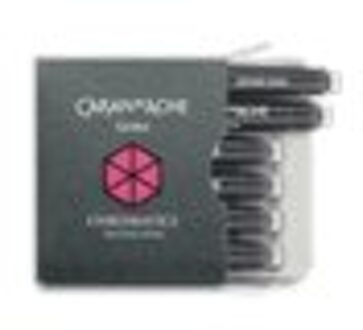 Caran d'ache vulpenvulling chromatics per 6 stuks, divine pink