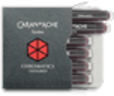 Caran d'ache vulpenvulling chromatics per 6 stuks, infrared