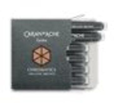 Caran d'ache vulpenvulling chromatics per 6 stuks, organic brown