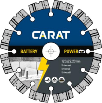 Carat Diamantzaag | Battery power universeel | Ø125x22,23 mm CBP1253000