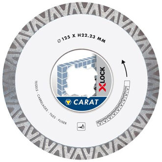 Carat Diamantzaag slijpschijf X-lock Tegels Ø125x22,23 MM - CTXLOCK125