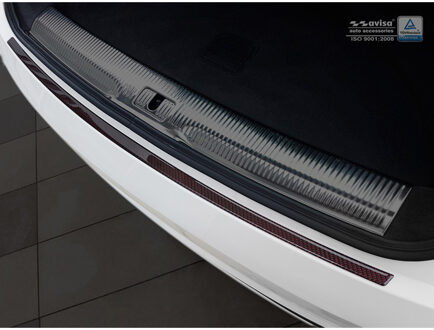 Carbon Achterbumperprotector passend voor Audi Q3 2011-2015... Zwart