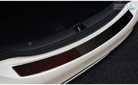 Carbon Achterbumperprotector passend voor Mercedes CLS... Zwart