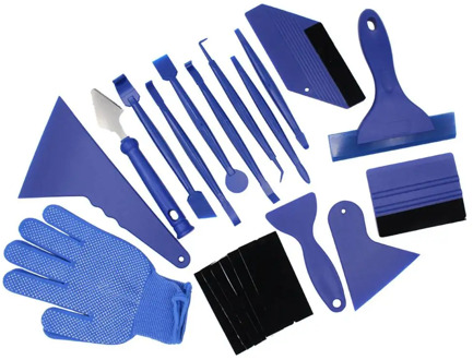 Carbon Fiber Car Tools Vinyl Wrap Film Sticker Wrapping Tool Installation Kit Auto Window Tint Foil Magnetic Squeegee Scraper