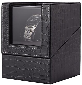Carbon Fiber Horloge Shaker Mini Enkele Elektrische Horloge Doos Self Winding Horloge Ontvanger Display Horloge Winder Box Eu/us/Uk/Au krokodil patroon
