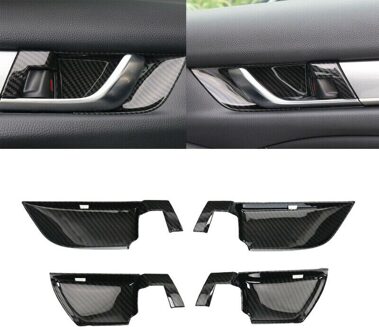 Carbon Fiber Interne Deurklink Bowl Cover Trim Voor Honda Accord Auto Accessoires