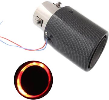 Carbon Fiber Led Uitlaat Tip Light-Emitting Auto Uitlaatpijp Uitlaat Uitlaatpijpen Met Hoge Temperatuur Led Licht F-Best Rood