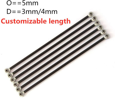 Carbon fiber round tube Delta parallel arms 5*3 5*4 3D printer accessories Fisheye carbon rod The length is optional