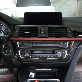 Carbon Fiber Stijl Abs Plastic Centrum Decoratie Frame Trim Voor Bmw 3 4 Serie Gt F30 F32 F34