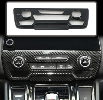 Carbon Fiber Stijl Middenconsole Cd Panel Cover Trim Voor Honda Crv Abs Plastic