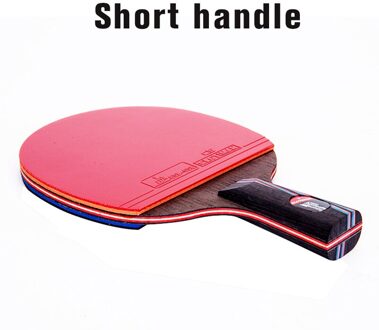 Carbon fiber tafeltennis racket 7 lagen lange handvat korte handvat horizontale grip tennis tafel paddle blade rubber kort handvat