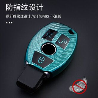 Carbon Fiber Tpu Autosleutel Cover Case Tas Skin Beschermende Shell Houder Voor Mercedes Benz R G Klasse glk Gla W204 W251 W463 W176 groen