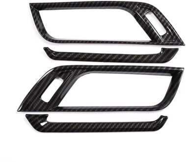 Carbon Fiber Voor Bmw X1 F48 Auto Abs Plastic Chrome Side Airconditioning Vent Cover Trim voor Bmw X2 F47 4 Stuks