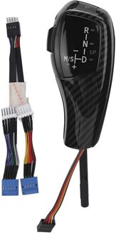 Carbon Fiber Zwart Zilver Led Pookknop Versnellingshendel Voor Bmw X3 Eerste Generatie E83 2003 Automatische accessoires koolstofvezel
