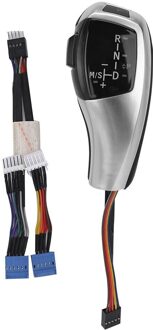 Carbon Fiber Zwart Zilver Led Pookknop Versnellingshendel Voor Bmw X3 Eerste Generatie E83 2003 Automatische accessoires