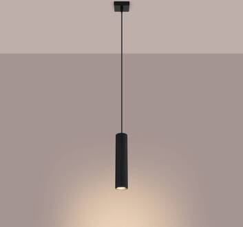 Carbon hanglamp, zwart, Ø 6 cm, aluminium