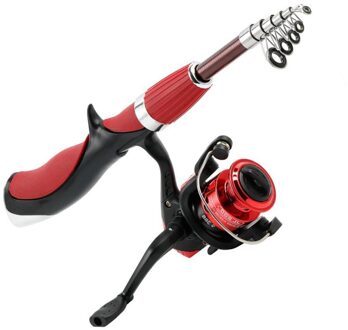 Carbon Hengel Superhard Boot Ice Fly Lokken Hengel Met Vissen Reel Visgerei Set De Pesca 1.4 M Lengte