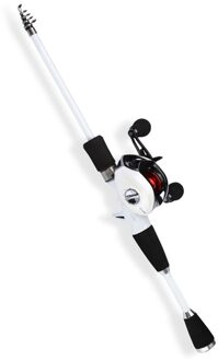 Carbon Lokken Hengel Met Low-Profile Reel Telescopische Zee Lake Hengel Set KH889 1.8m