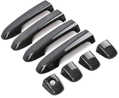 Carbon Look Chrome Voor Toyota Camry Deurklink Catch Cover Decoratie Abs Anti-Collision Accessoires koolstof look