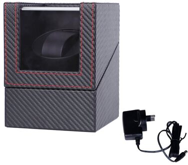 Carbon Motor Shaker Horloge Winder Houder Display Automatische Mechanische Horloge Kronkelende Doos Sieraden Automatische Horloge Eu/Us/Uk/Au AU plug koolstof zwart