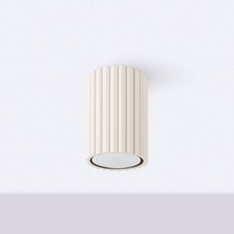 Carbon plafondlamp, beige, hoogte 10 cm, aluminium