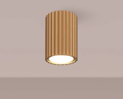 Carbon plafondlamp, goudkleurig, hoogte 10 cm, aluminium