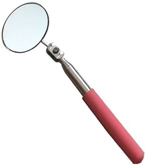 Carbon Staal Auto Telescopische Detectie Lens Opvouwbare Reparatie Inspectie Spiegel Auto Accessoires Roze