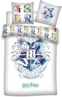 Carbotex Harry Potter Dekbedovertrek Art - Eenpersoons - 140 X 200 Cm - Polyester Wit