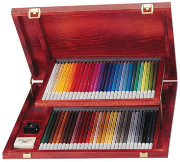 CarbOthello - Chalk-pastel coloured pencil - wooden box of 60 colours
