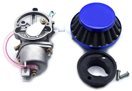 Carburateur Carb Carby + Staal 44Mm Luchtfilter Rood Blauw + Stack Voor 47cc 49cc Mini Moto Dirt Pocket bike Atv Quad Go Kart Mini Moto