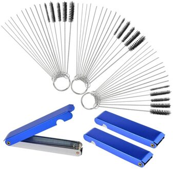 Carburateur Carbon Vuil Jet Cleaner 39 Reinigen Lijn Set + 30 Reinigen Naald + 15 Nylon Borstel Tool Kit