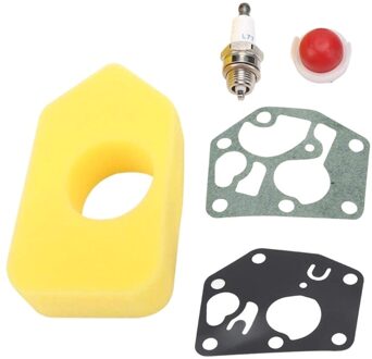 Carburetor Diaphragm Pakking Luchtfilter Bougie Kit Voor Briggs & Stratton 3.5hp & 3.75hp Service Kit (5.1*2.7Inch)