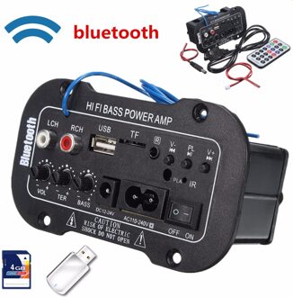 CARCHET 220 V 5 inch Auto Digitale Versterker Bluetooth Versterker HiFi Bass Power AMP Stereo USB TF Remote Auto Thuis accessoires