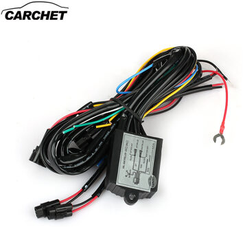 CARCHET LED DRL Dagrijverlichting Relais Harnas Controller Op Off Dimmer Auto DRL Dagrijverlichting DC 12 v 30 w KORTING